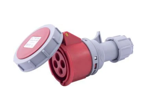 Силова розетка E.NEXT e.socket.214.16.67 3P+PE 16А 400 В переносна IP67 Червоний (i082014)