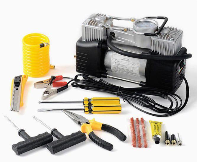 Компресор автомобільний двопоршневий з кейсом 12V 30A 85 л/хв (2104618490)