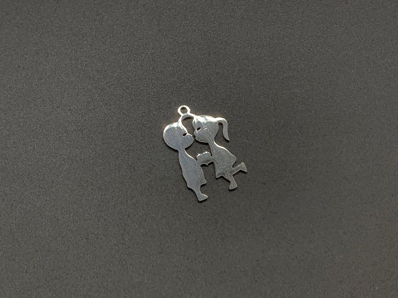 Подвеска из нержавеющей стали Поцелуй влюбленных 2,5х1,6 см (930770471)