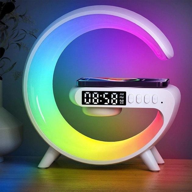 Ночник Smart Light Sound Machine с беспроводной зарядкой 15W - фото 2