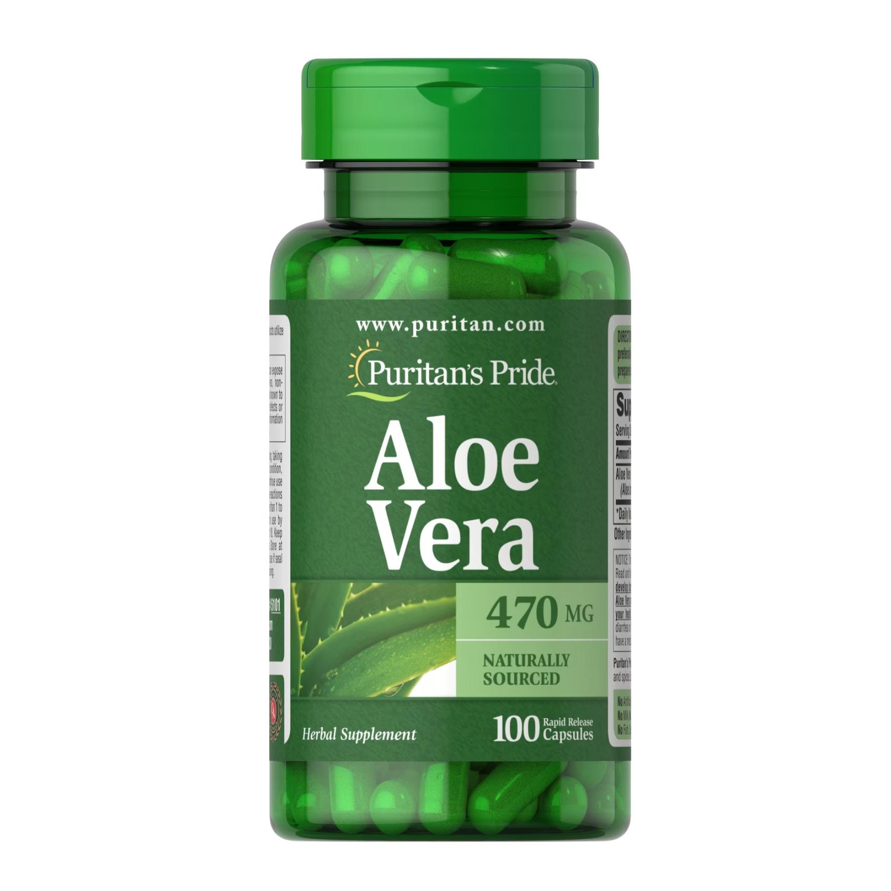Натуральная добавка Aloe Vera 470 mg 100 caps (2023-10-3145)