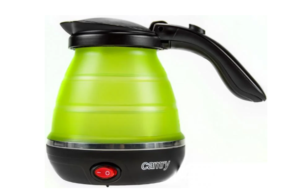 Чайник электрический Camry силиконовый 0,5 л Зеленый с черным