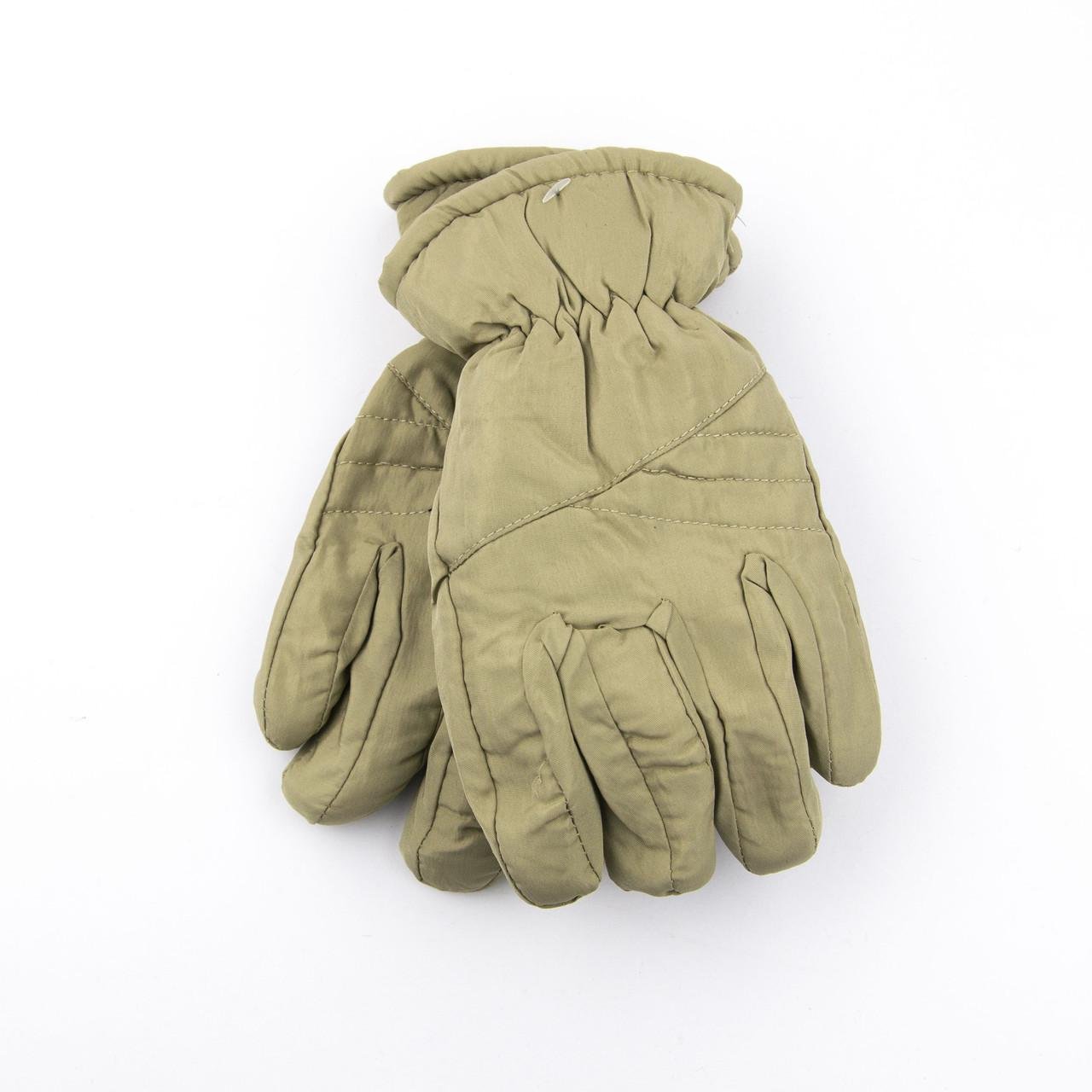 Рукавиці дитячі болоньєві лижні на резинці з флісовою підкладкою 9-12 років Бежевий (23-12-59)