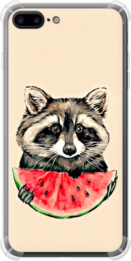 Чехол на iPhone 7 Plus Енотик с арбузом (4605sp-337-42517) Чехол на iPhone 7 Plus Енотик с арбузом (4605sp-337-42517)