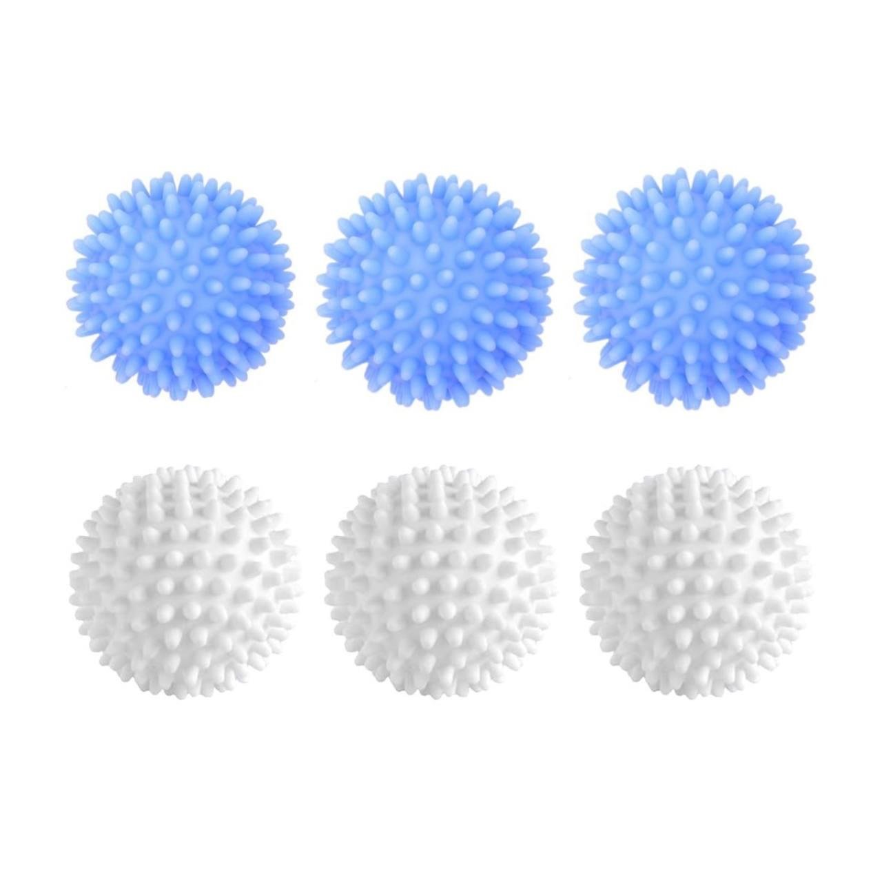 Резиновые шарики для стирки пуховиков и второй одежды в стиральной машине 6 шт. Белый/Голубой (450732e2)