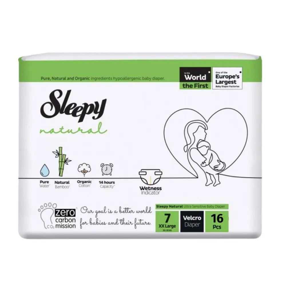 Підгузки дитячі Sleepy Natural XXL 7 16 шт. 7-14 кг
