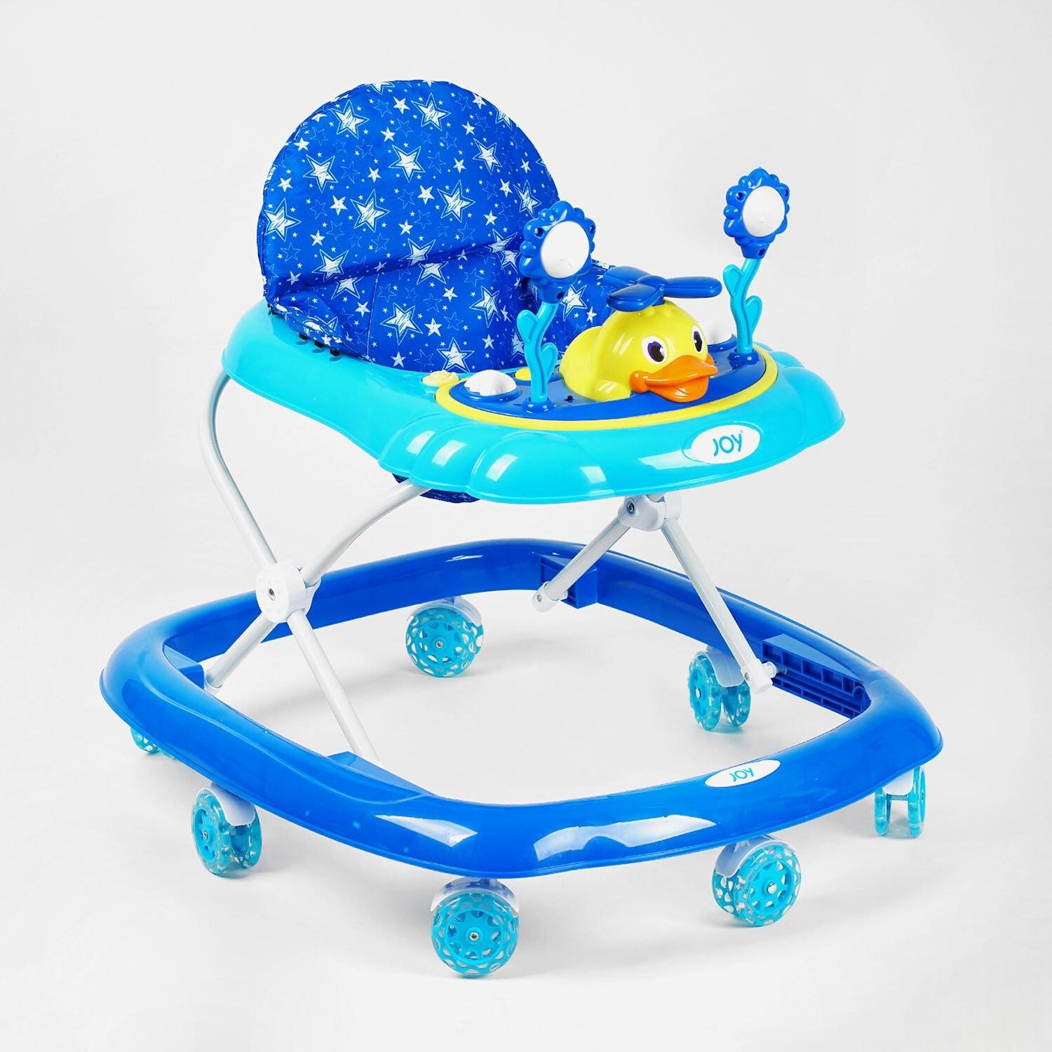 Ходунки с уточкой музыкальной панелью и регулировкой высоты Синий (136020-1)