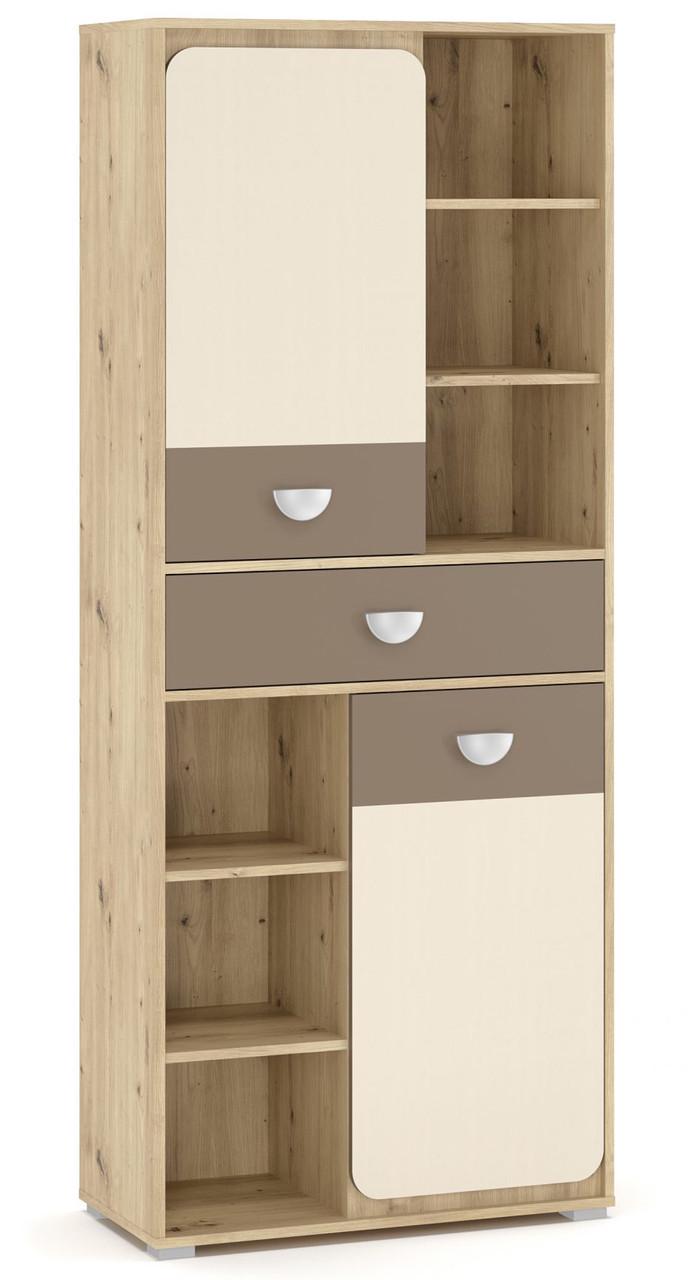 Пенал в детскую комнату Мебель-Сервіс 2Д1Ш 80 Лами Артисан/Шампань/Латте (27109203)