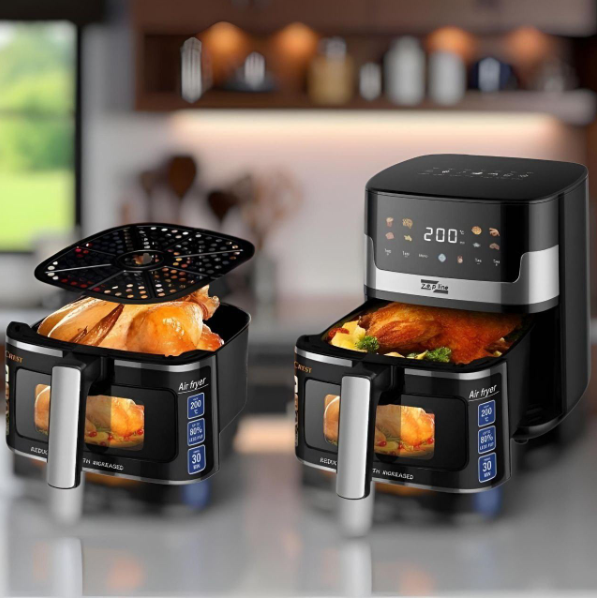 Аерогриль сенсорний Zepline з таймером 8 л 3500 Вт - фото 7 Аерогриль сенсорний Zepline з таймером 8 л 3500 Вт - фото 7