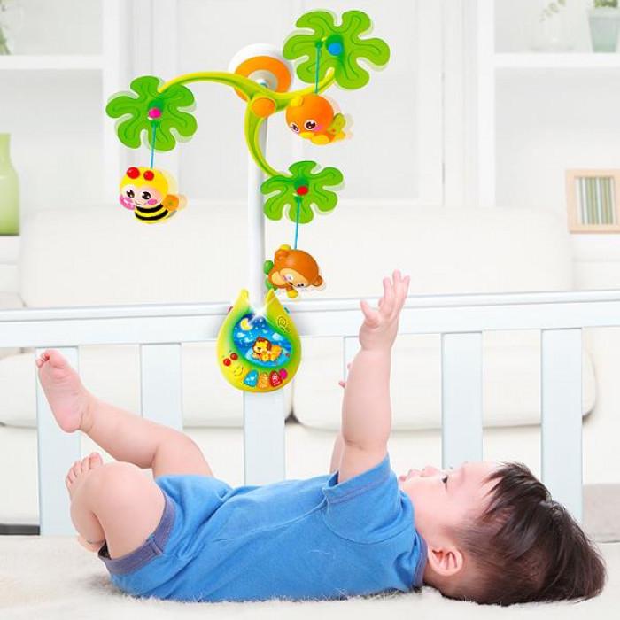 Мобиль-ночник музыкальный Limo Toy 818 карусель с подвесными элементами Веселый остров (1979191380) - фото 2