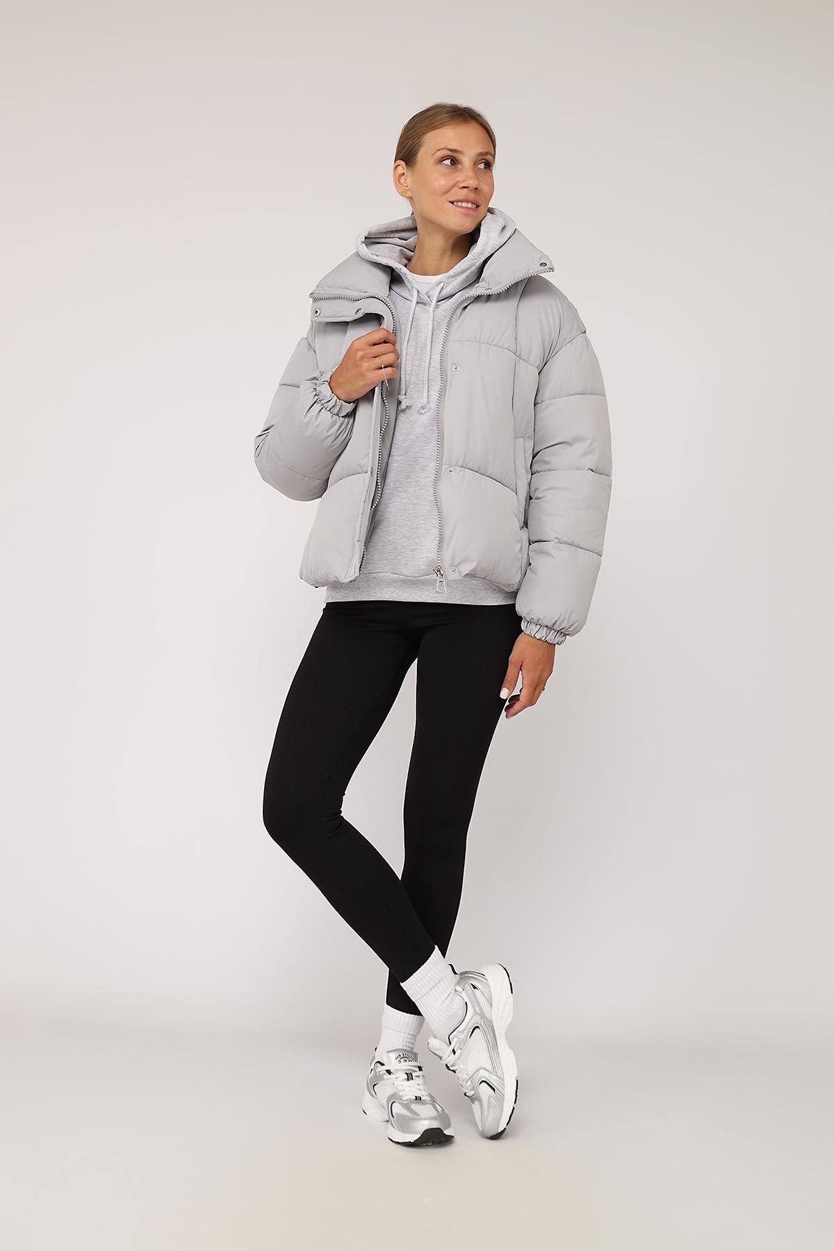 Куртка жіноча демісезонна ЦБ-00277857 р. 52 Сірий (29080000)