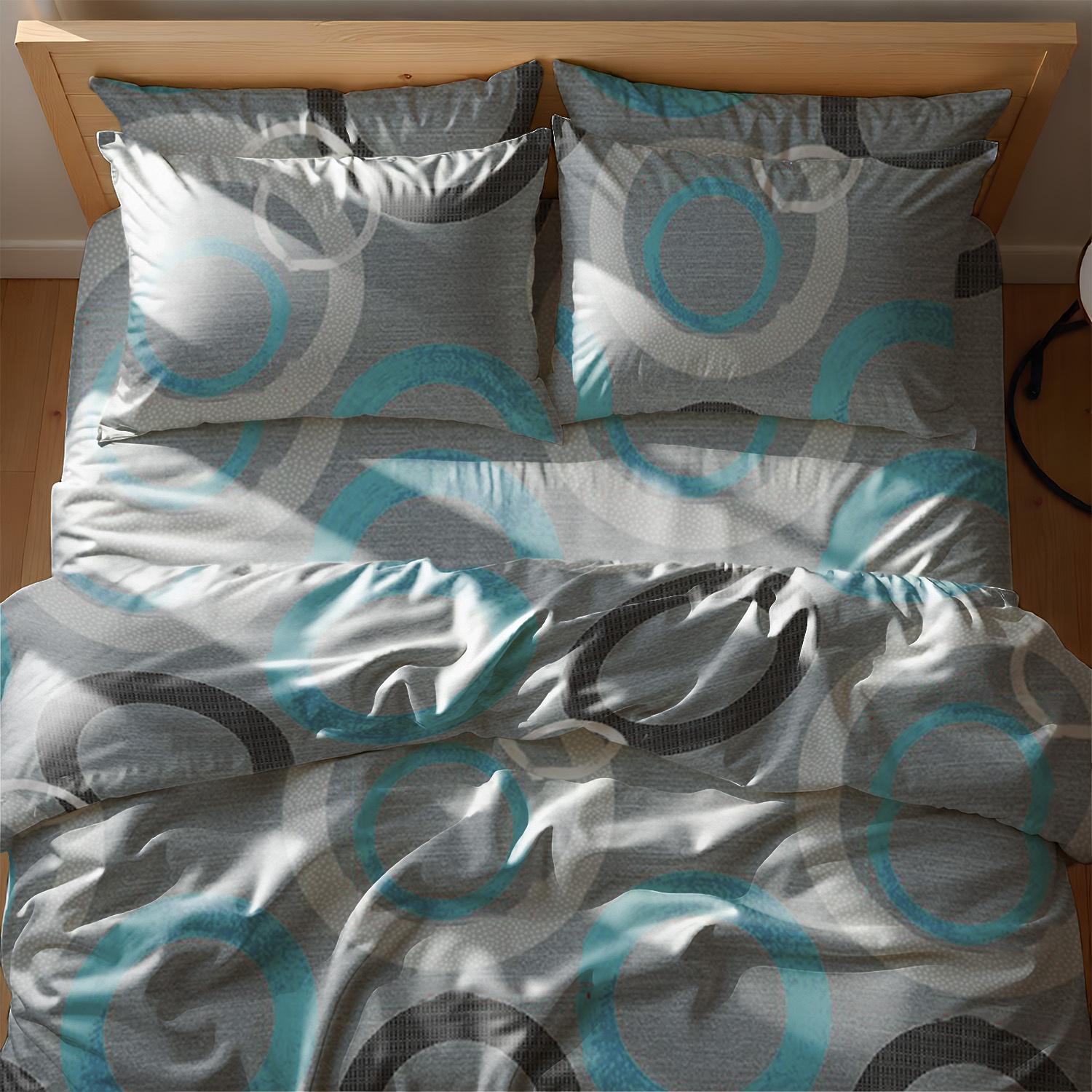 Комплект постельного белья Zastelli CIRCLES бязь семейный 2х145х210 см Разноцветный (22597)