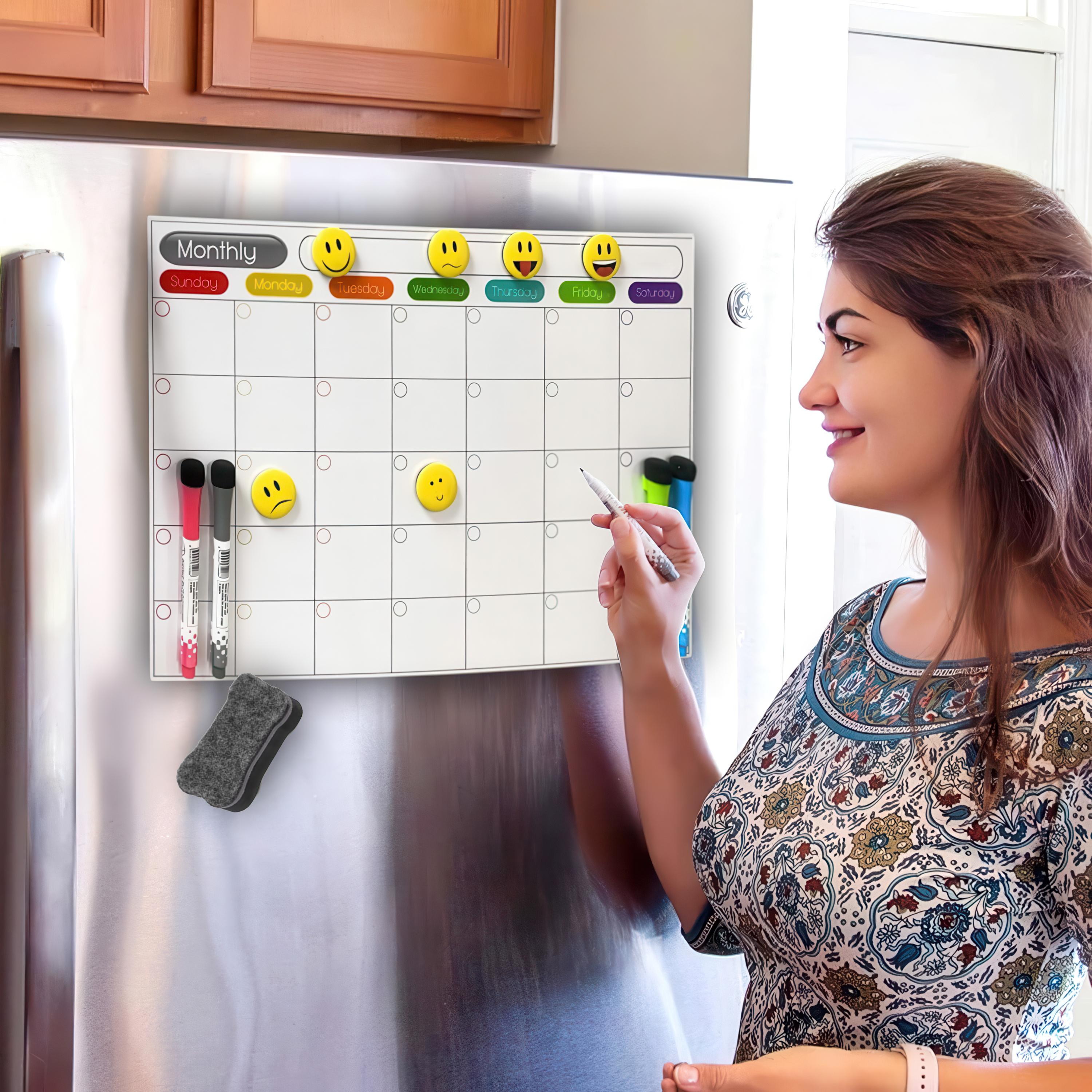 Планер-органайзер магнитный с маркерами и ластиком для ежемесячного планирования - фото 2