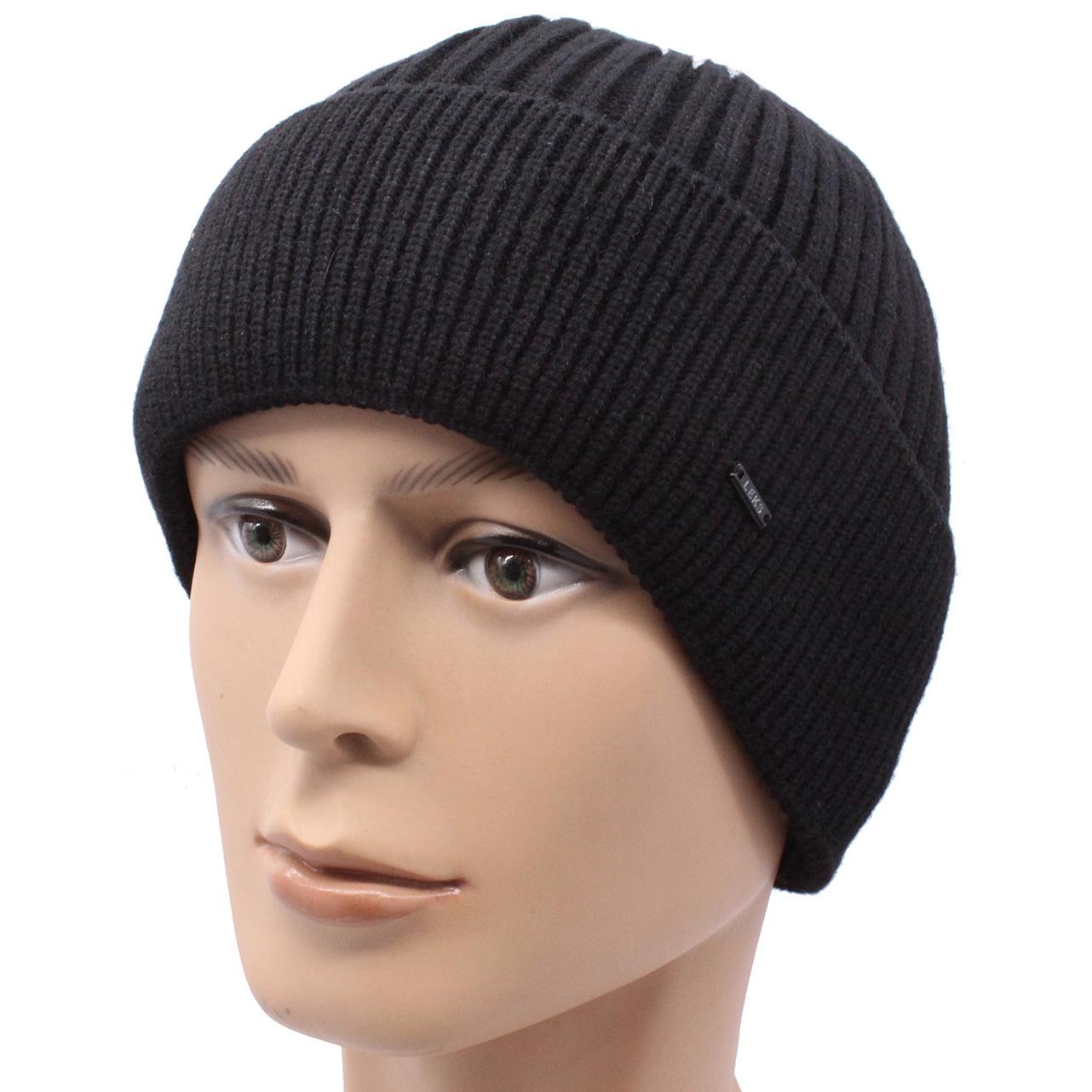 Шапка мужская шерстяная Leks Франк one size Черный Шапка мужская шерстяная Leks Франк one size Черный