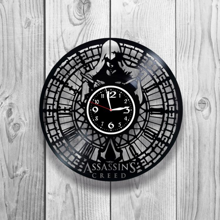 Годинник настінний Assassin's Creed 0438 з вінилової платівки
