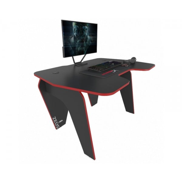 Комп'ютерний стіл ігровий Zeus Byorn Чорний/Червоний (61e7b53fb6f1f019466e8e11)