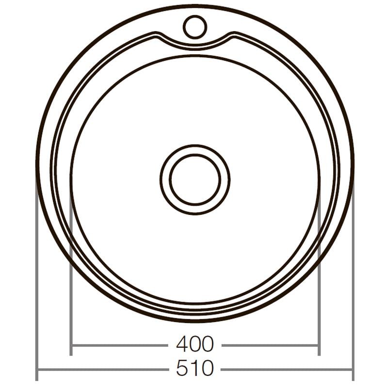 ᐉ  кухонная Zerix Z510-08-180MD с нержавейки врезная круглая .