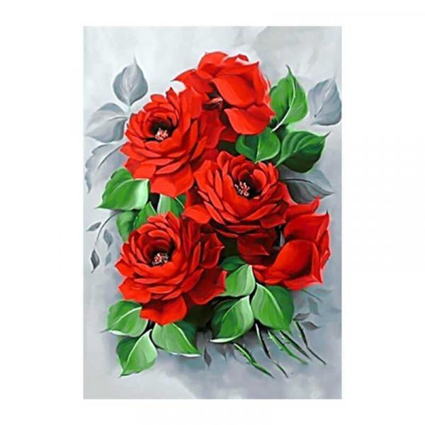 Алмазна мозаїка TK Group Червоні троянди 40х30 см з рамкою в коробці (GB74001-mt)