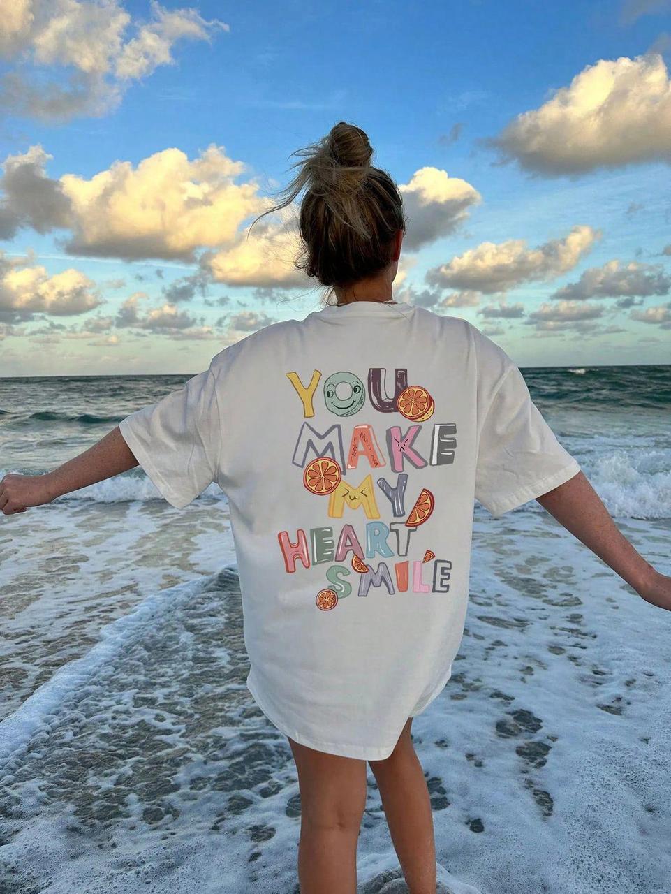 Футболка женская с принтом Pin-000-241 повседневная L Белая