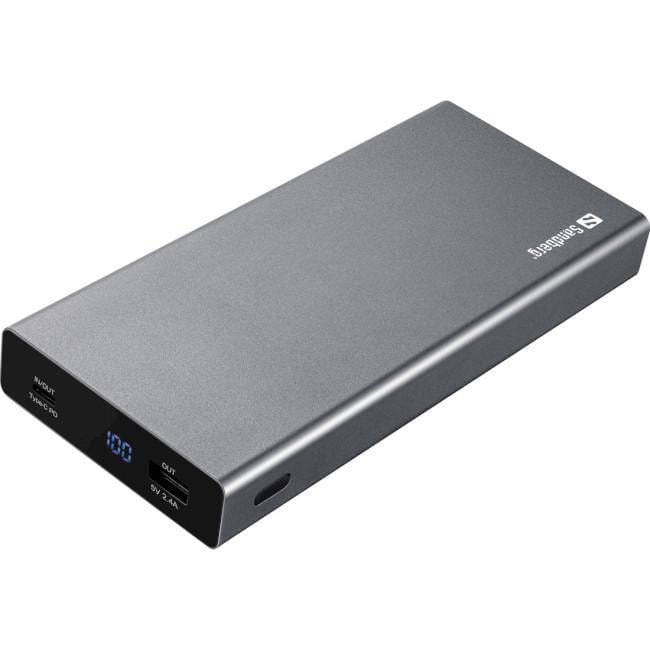 Повербанк Sandberg USB-C PD 100 Вт 20000 mAh Серый (605747)