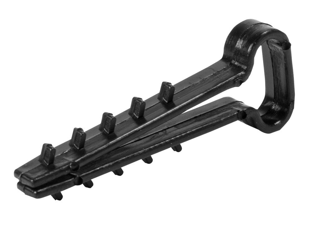 Дюбель-хомут E.NEXT e.metiz.dowel.flat.fir.black.10 10x5 мм для плоского провода ПВХ 100 шт. Черный (m0080035)