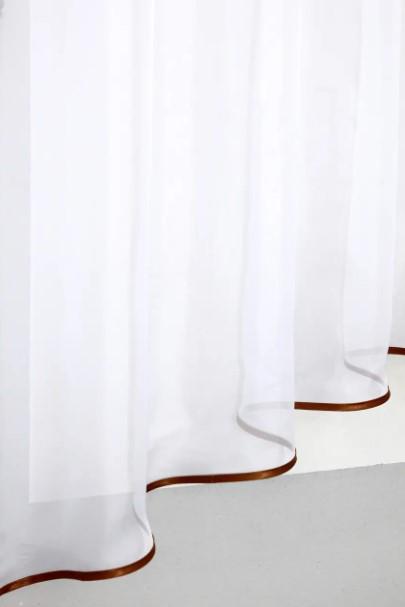 Гардина на кухню шифон/батіст 280х170 см Коричневий/Білий (036к) - фото 2