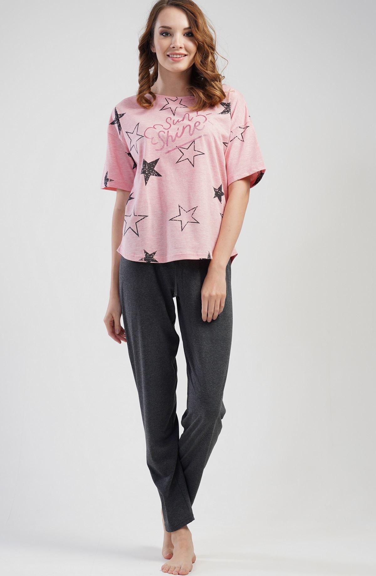 Пижама Vienetta футболка/штаны S Розовый (1100141)