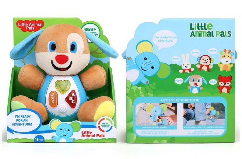 Іграшка плюшева Собачка звук/музика/світло/плюш (1913-8)