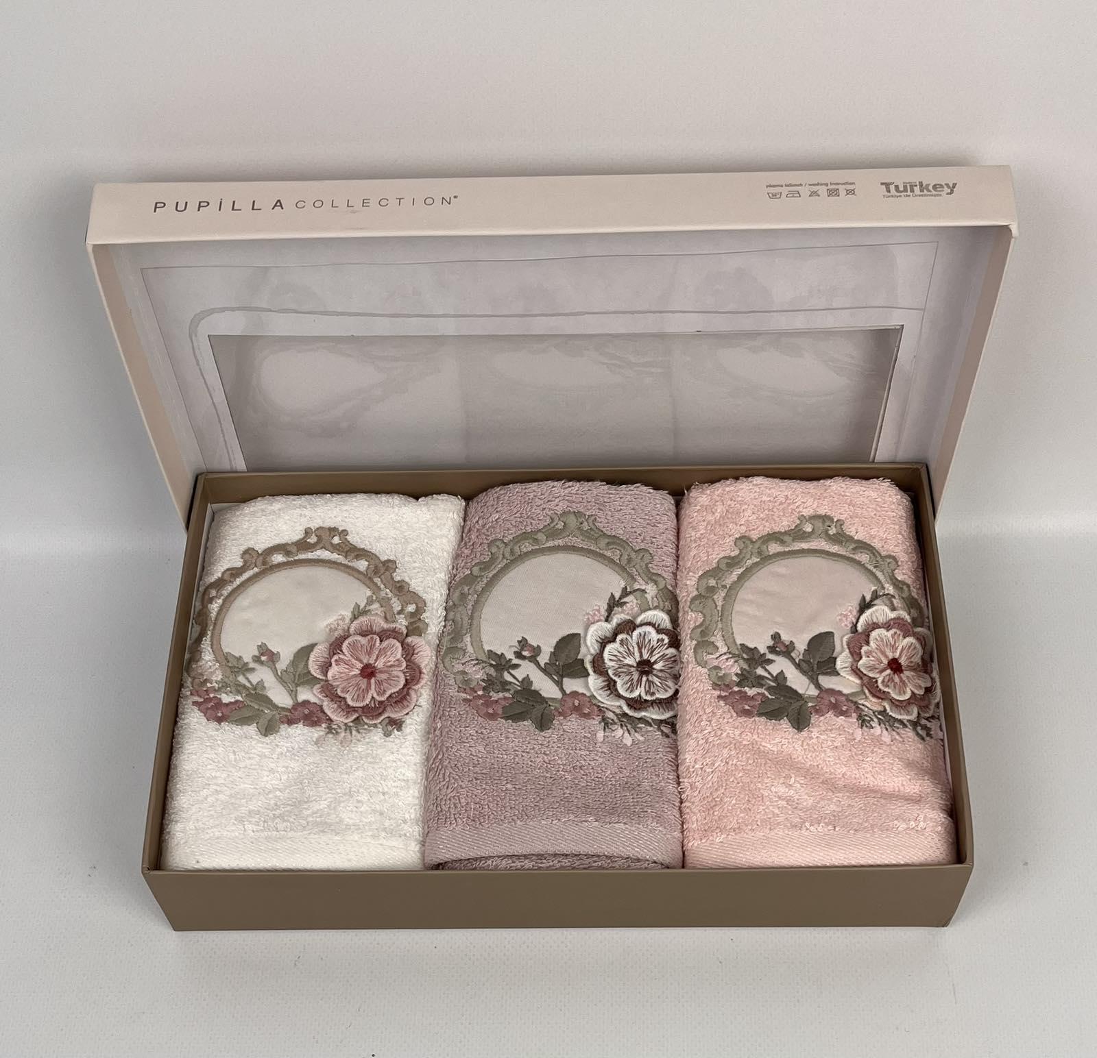 Набір рушників Pupilla Hayal Model 3 3 шт. 30x50 см Різнокольоровий (CN29882) - фото 1