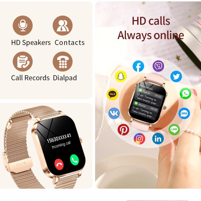 Смарт-годинник UWatch Smart Miami Gold (2076) - фото 14 Смарт-годинник UWatch Smart Miami Gold (2076) - фото 14