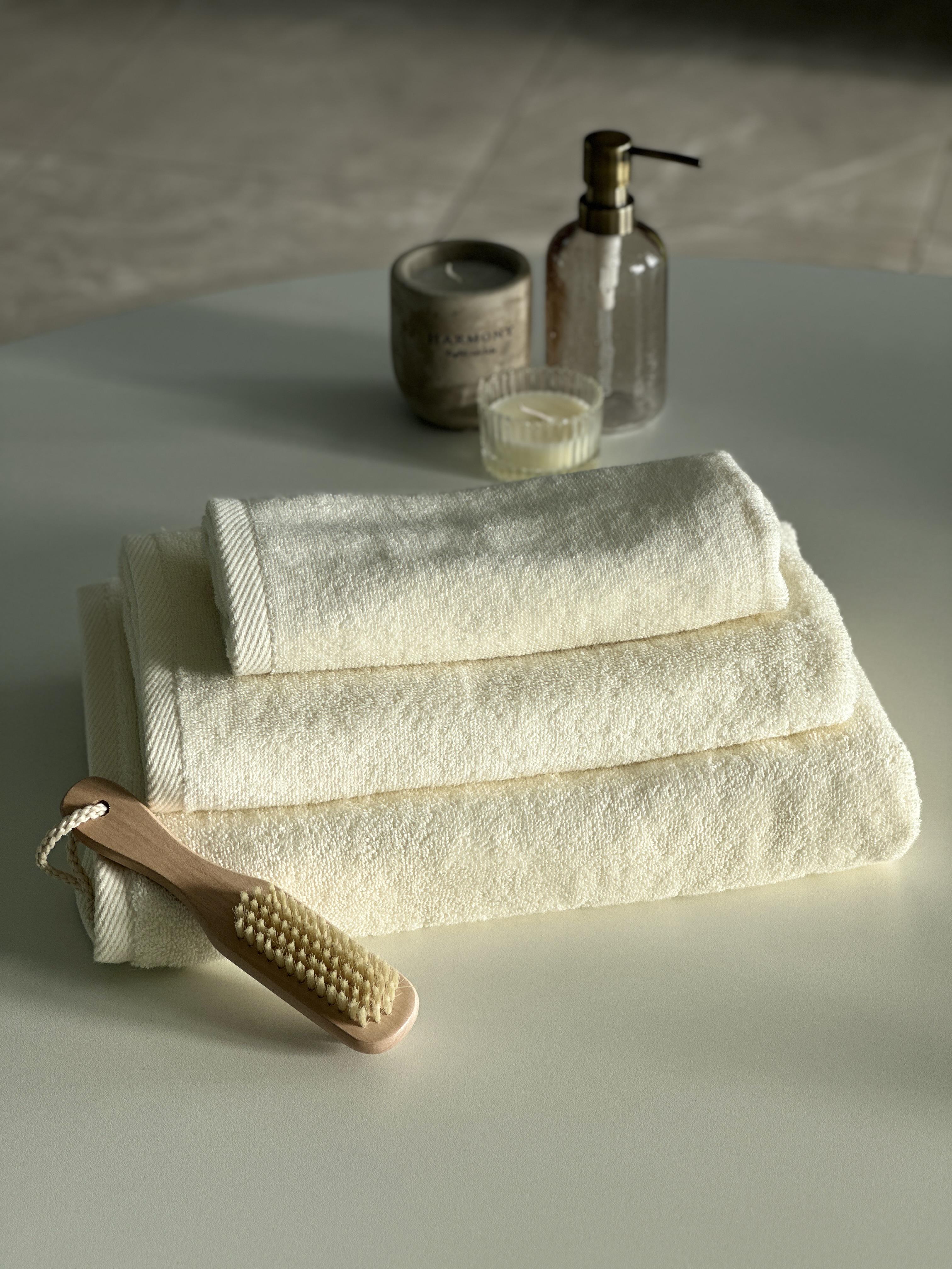 Комплект полотенец Pastel 30x70/50x90/70x140 см 100% хлопок 500 г/м2 Молочный