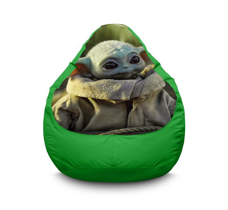 Кресло мешок iPuff The Mandalorian Grogu Оксфорд XXL 90х125 см Зеленый Кресло мешок iPuff The Mandalorian Grogu Оксфорд XXL 90х125 см Зеленый