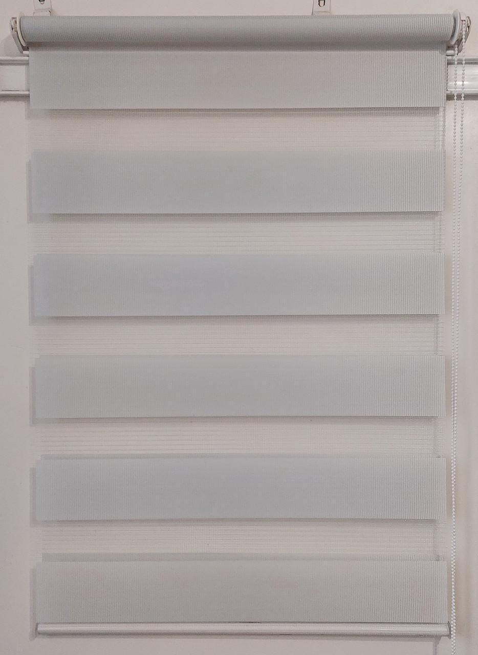 Рулонная штора день-ночь Miranda ВН DN-018 55х130 см Белый с серым (ВН DN-018-90)