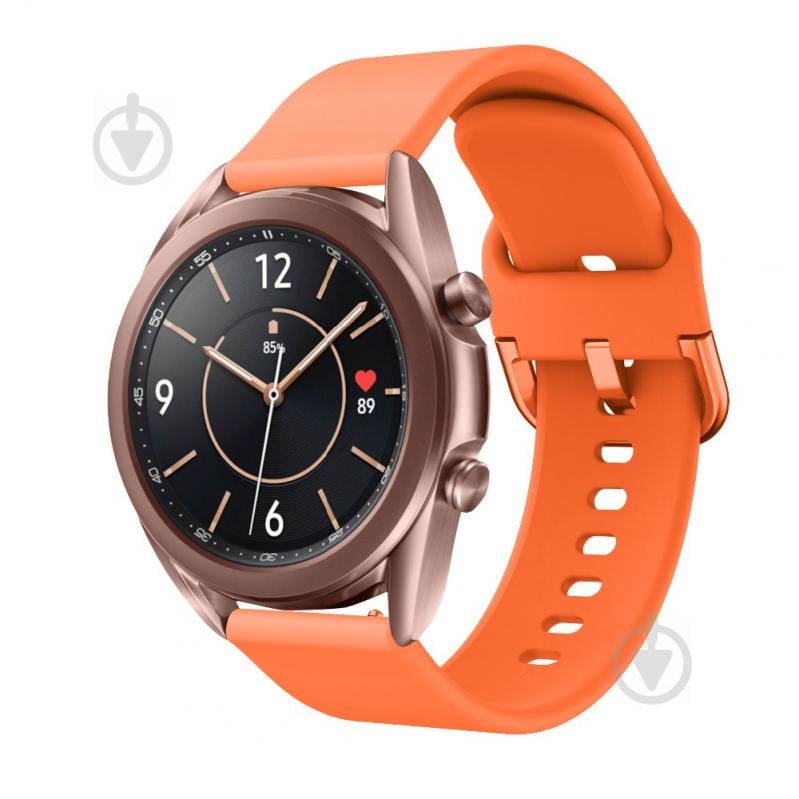 Ремешок BeWatch для Samsung Galaxy Watch 3 41mm силиконовый 20 мм New Оранжевый (1012307) Ремешок BeWatch для Samsung Galaxy Watch 3 41mm силиконовый 20 мм New Оранжевый (1012307)