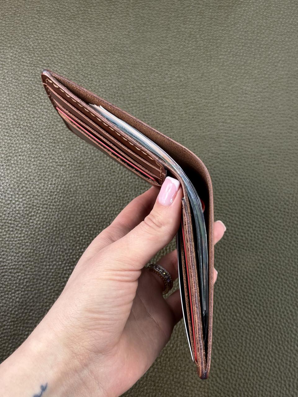 Гаманець-біфолд чоловічий ручна робота з натуральної шкіри Sandal Коричневий (2576234720) - фото 7 Гаманець-біфолд чоловічий ручна робота з натуральної шкіри Sandal Коричневий (2576234720) - фото 7