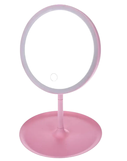 Косметическое зеркало круглое Ray good Розовый (6-3-1634105569)