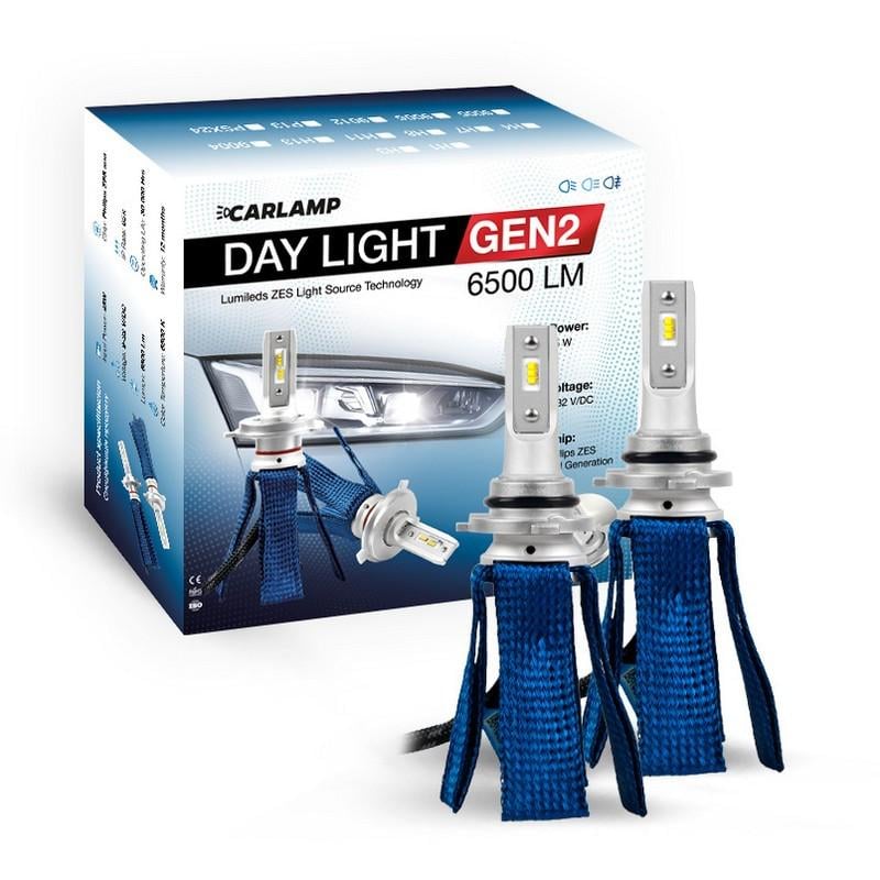 Автолампы светодиодные Carlamp HB3 Day Light GEN2 Led 6500 Lm 6000K (DLGHB3)