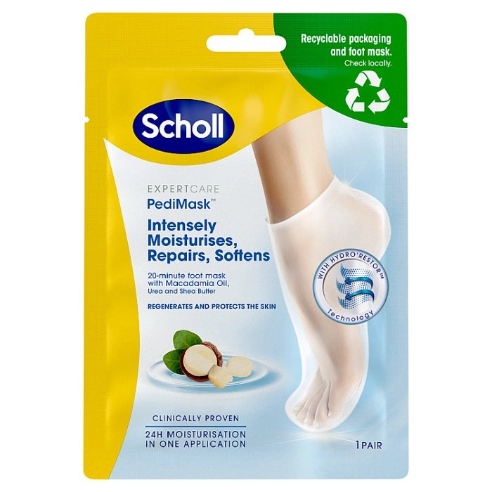 Маска-носки для ног Scholl ExpertCare PediMask с маслом макадамии увлажняющая 1 пара (33972717)