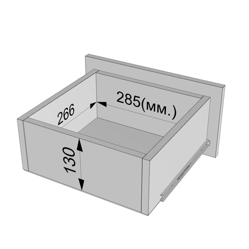 Тумба універсальна на 3 ящика 376x659x350 мм Белый (A-24) - фото 5