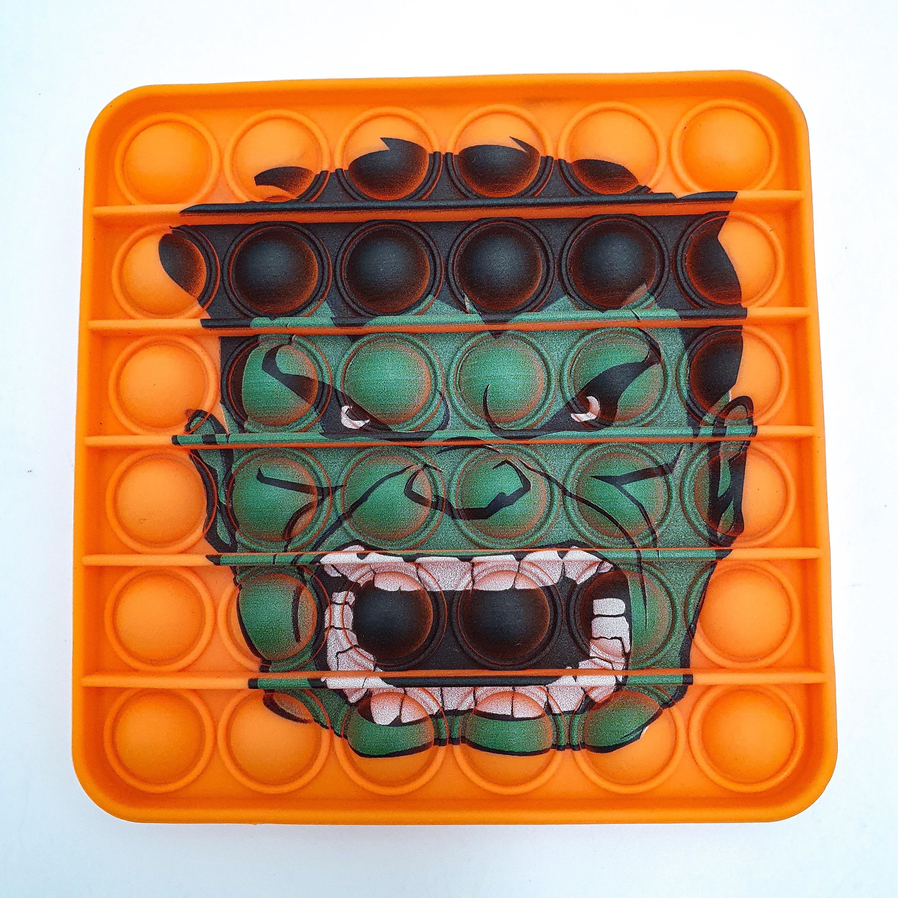 Игрушка-антистресс пупырка UKC Pop It Fidget Халк Оранжевый (361c7894)