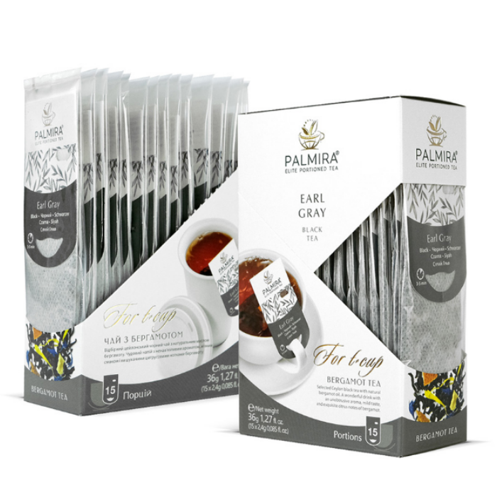 Чай черный Palmira Эрл Грей на чашку упаковки 15 шт. (pal1035)