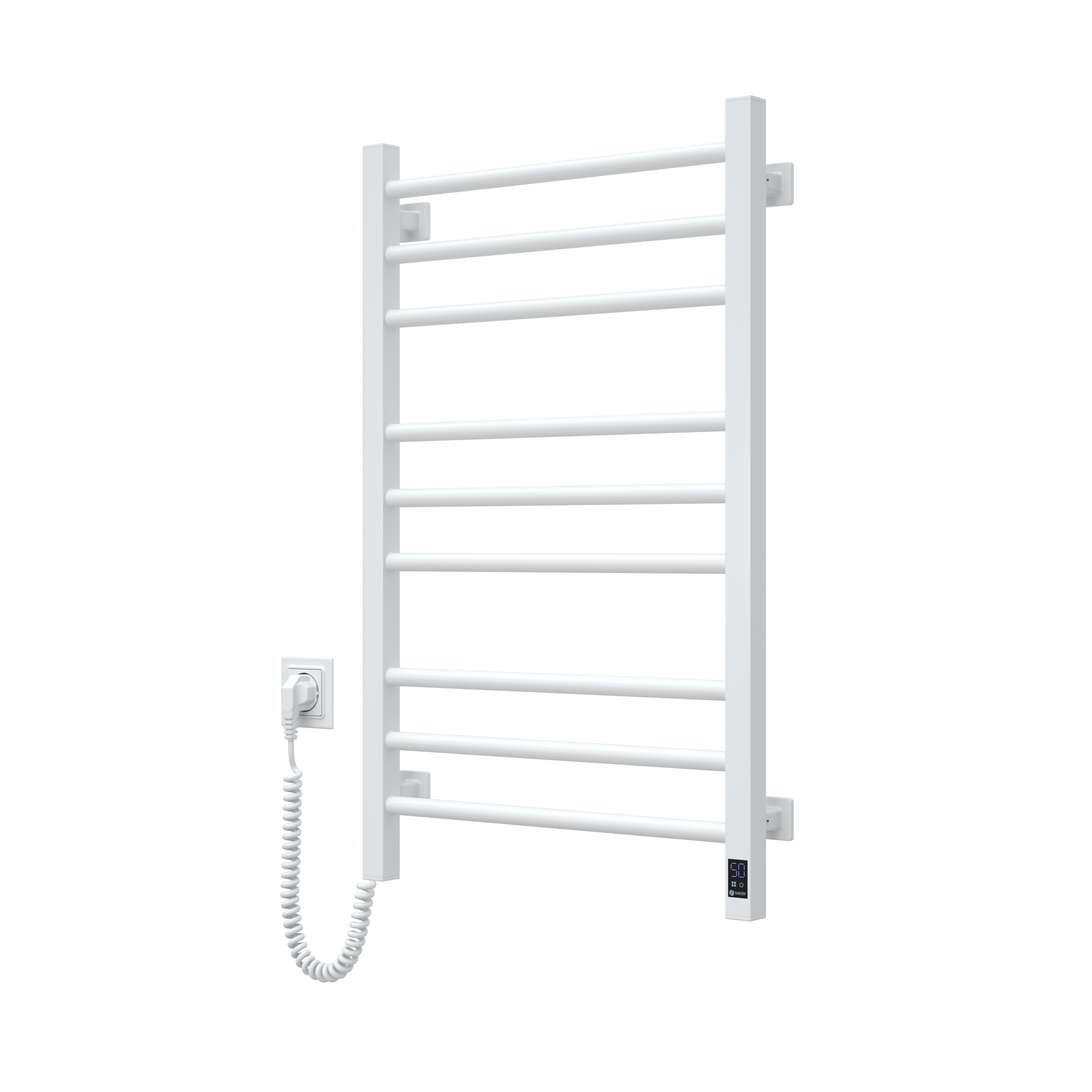 Полотенцесушитель электрический Классик Квадро Sensor левого подключения с таймером 500x800 мм Белый (12-116153-5080YP)