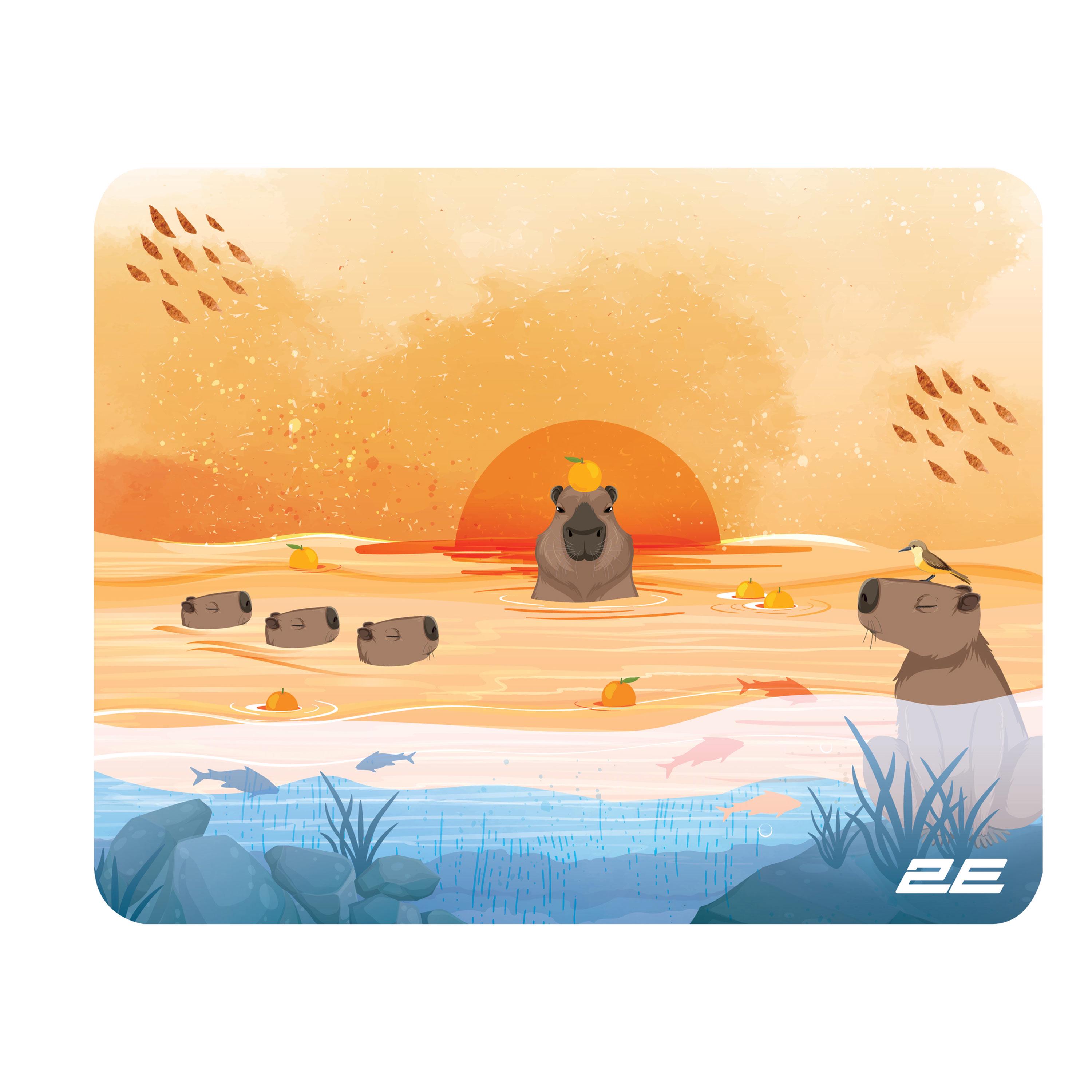 Коврик для мыши 2E CAPYBARRA 250х200х2 мм Ярко-желтый (2E-PAD-S-CAPY-YELLOW)