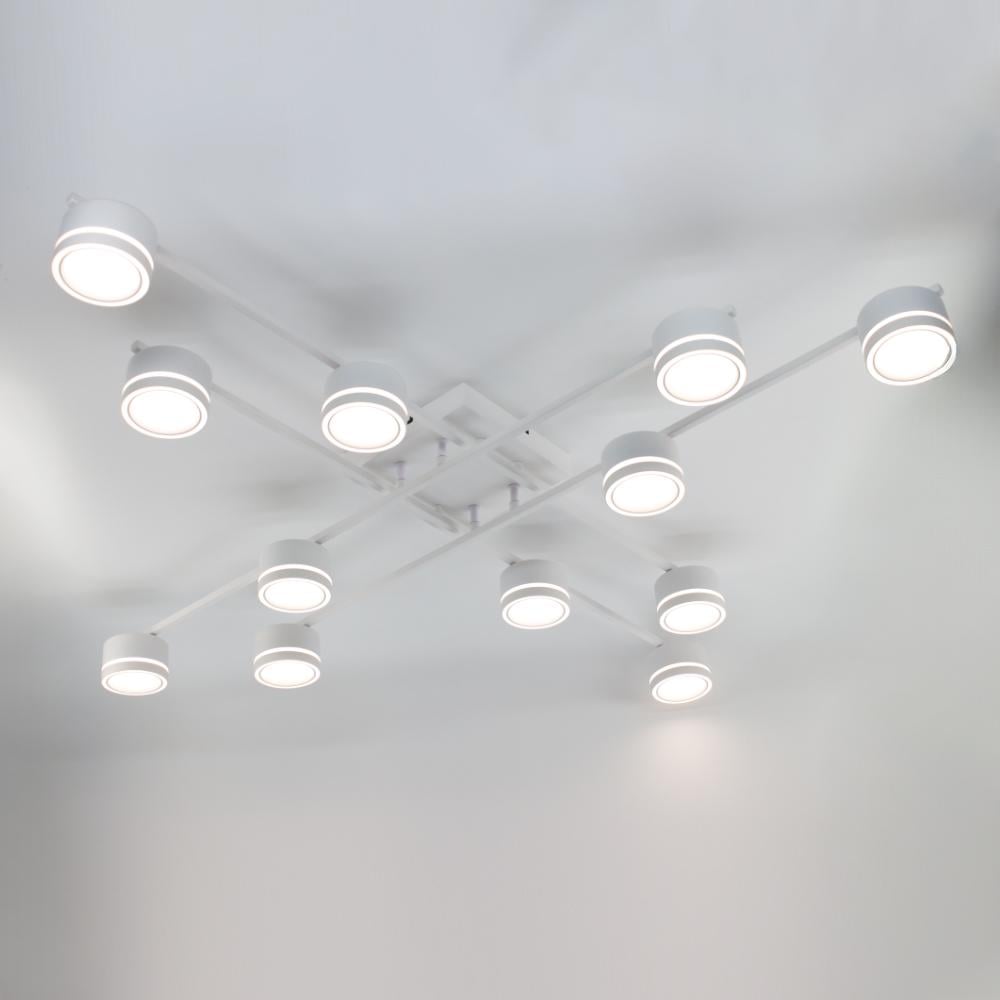 Люстра с 12 лампами ESLLSE GELA GX53 1100x1100x140 мм Белый (10612)