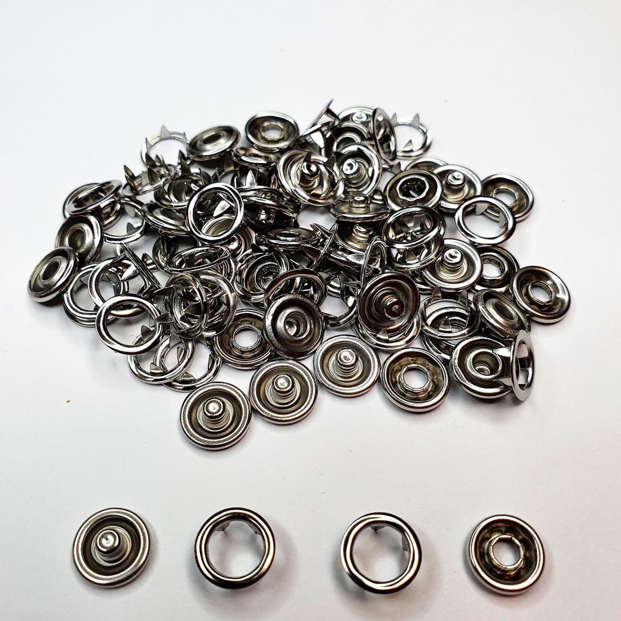 Кнопка трикотажна Strong Baby 9,5 мм 20 шт. Сріблястий нікель