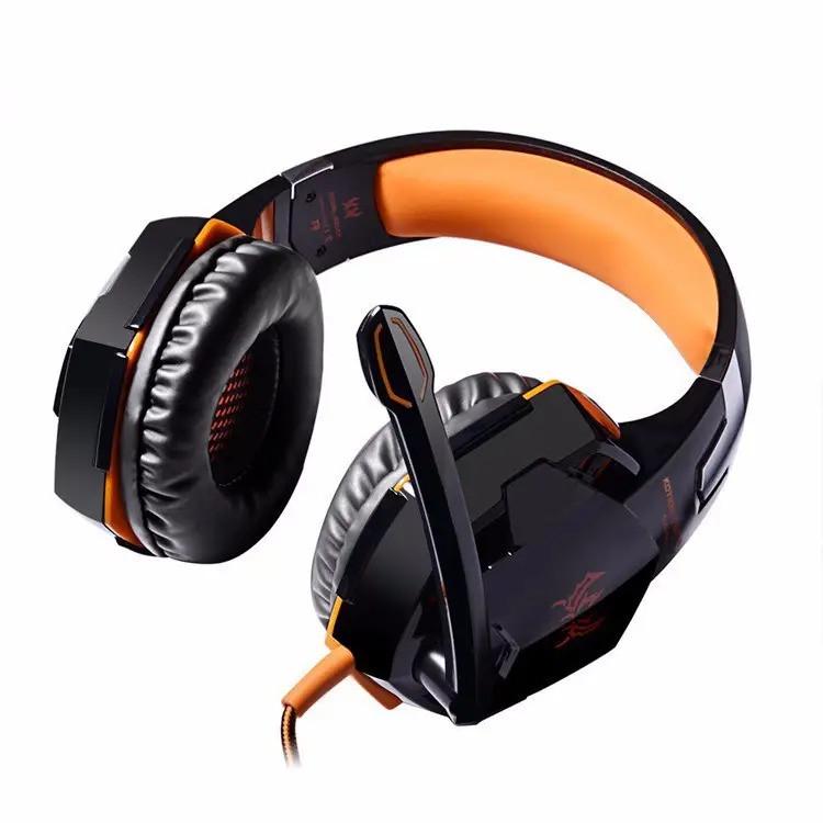 Наушники игровые Kotion Each G2000 с микрофоном и подсветкой Black-Orange (357304960) - фото 2