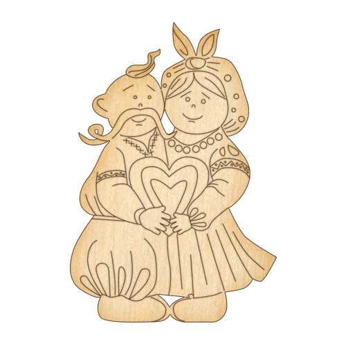 Заготовка з фанери №97 Закохані (5575)