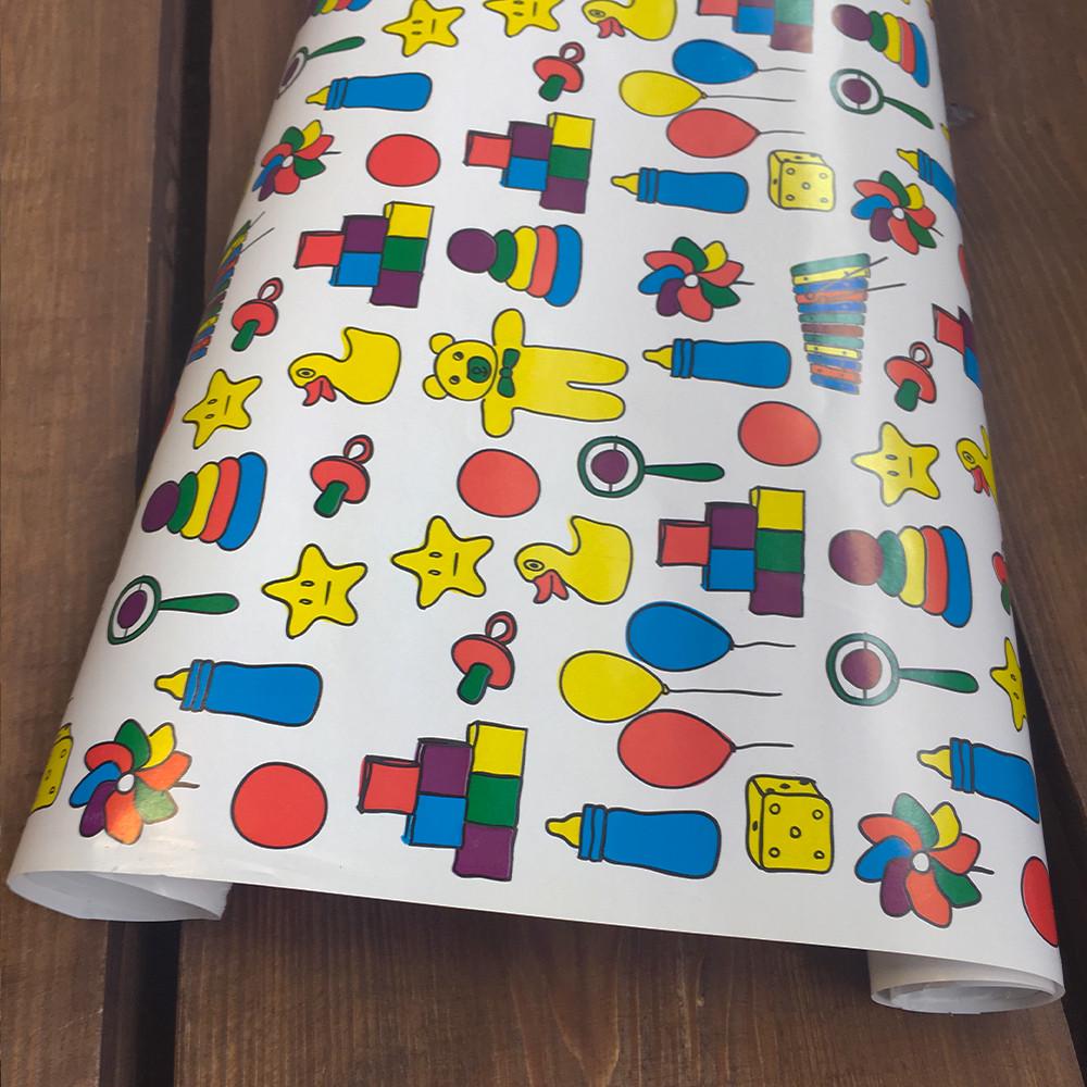 Бумага мелованная подарочная LOVE&HOME Детство 0,7х2 м 70 г/м2 (1PAPPR84)