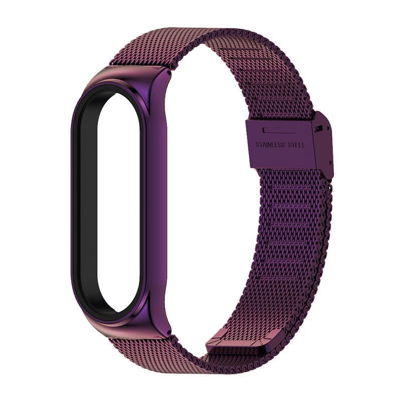 Ремешок MiJobs CS металлический миланская петля для Xiaomi Mi Band 5/4/3 Фиолетовый (2361P)