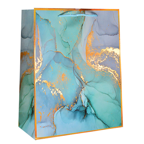 Пакет подарочный бумажный Stenson ST01627-XXL Golden marble 51x72x18 см (c31326b3)
